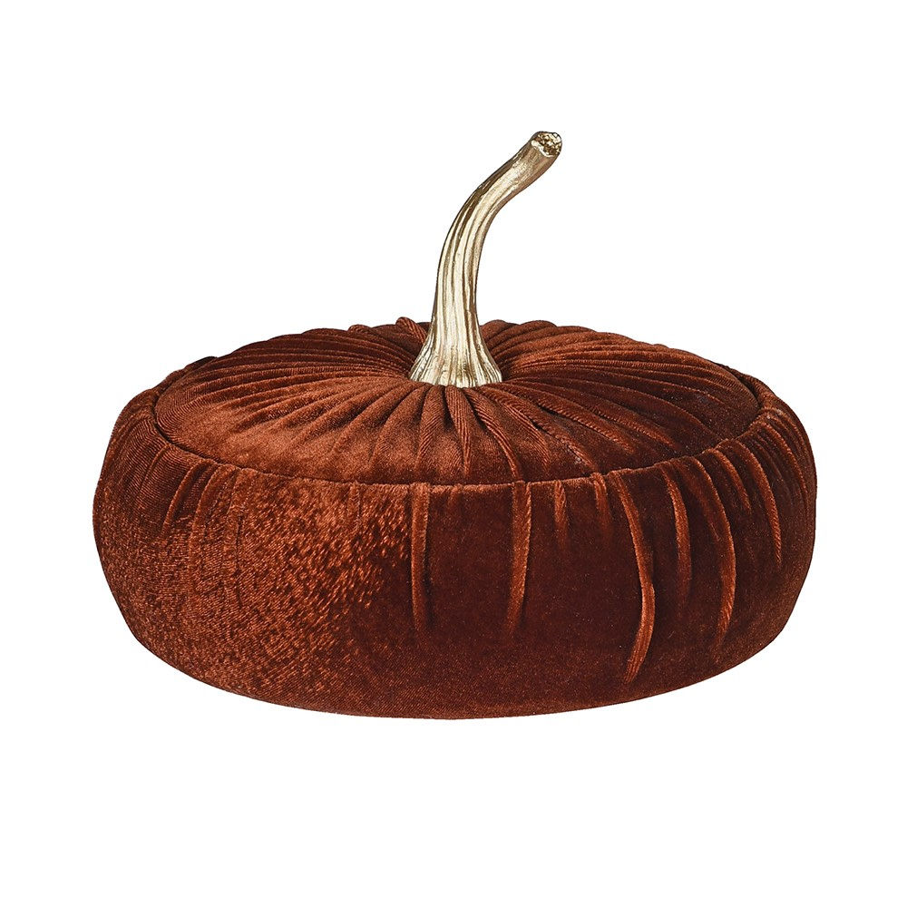 Velvet Pumpkin Box - Rust, Country Home Decor, Home Gifts, The Flying Fox Interiors and gifts, Claydon Estate