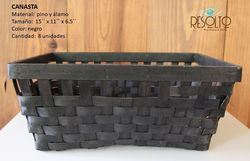 CANASTA NEGRA RECTANGULAR