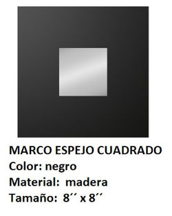MARCO CUADRADO ESPEJO NEGRO