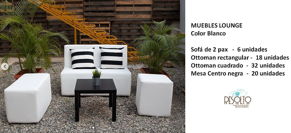 MUEBLES LOUNGE BLANCOS