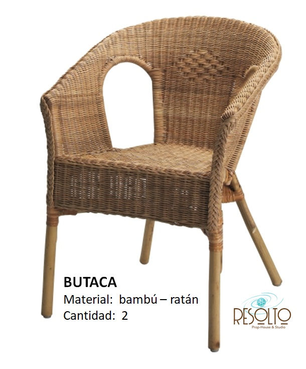 BUTACA EN BAMBU Y RATAN