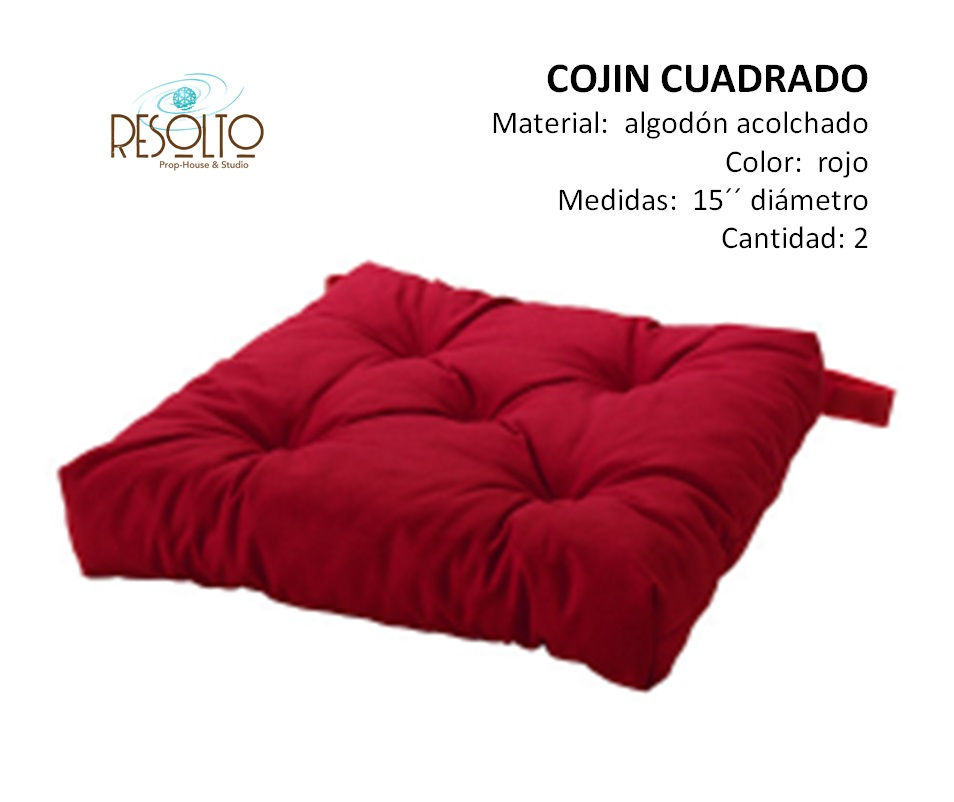 COJIN CUADRADO ROJO