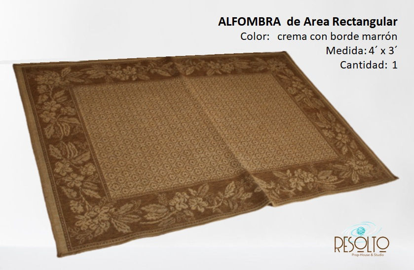ALFOMBRA RECTANGULAR CON BORDE marron