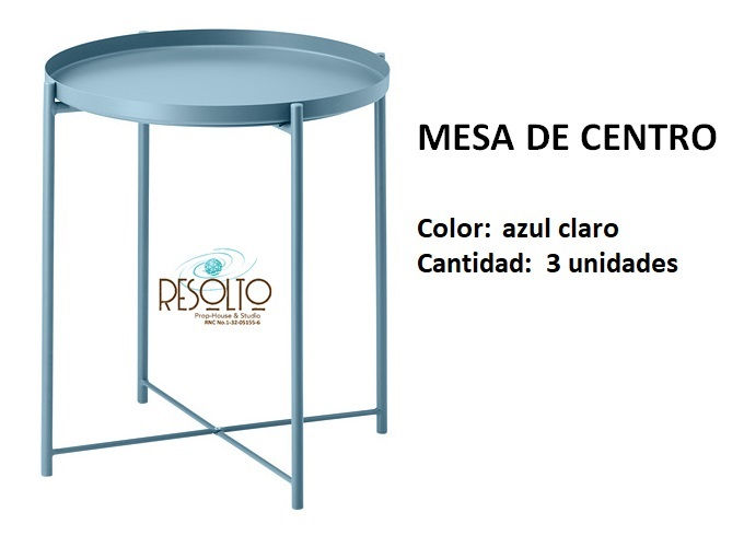 MESA DE CENTRO color azul