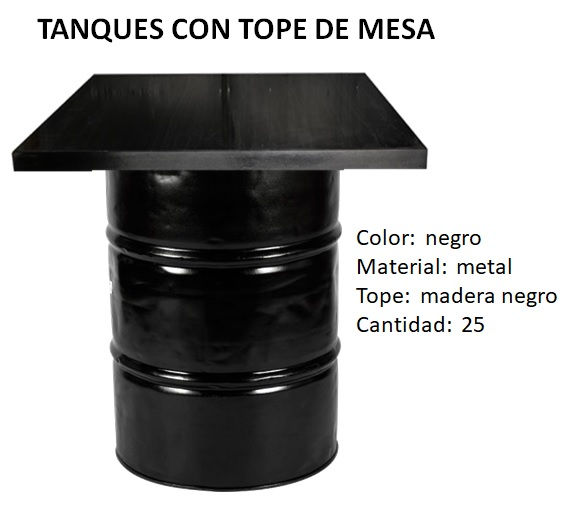 TANQUES METAL CON TOPE MADERA