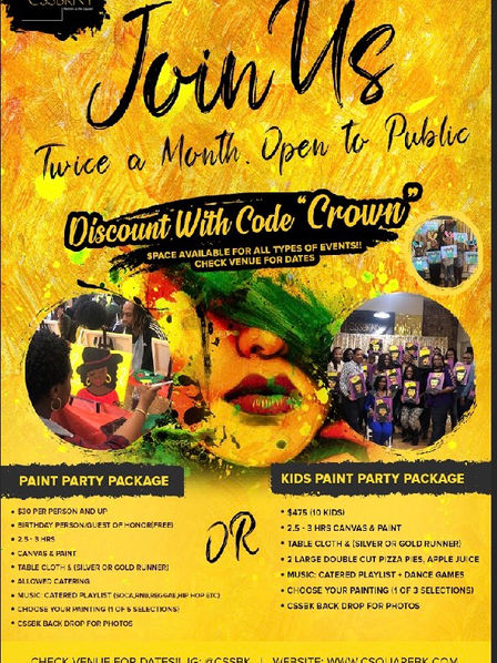 PRIVATE PAINT PARTY
CALL/TEXT 347-674-5034
ADULT/CHILDREN