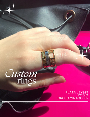 JOYERIA PERSONALIZADA ANILLOS PERSONALIZABLES CON GRABADO