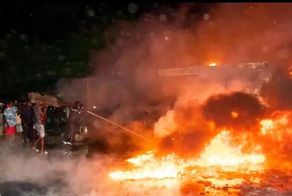 EXPLOSÃO EM BOMBA DE COMBUSTÍVEL PROVOCA PÂNICO EM CACUACO E MOBILIZA BOMBEIROS