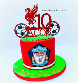 LFC sugarpaste red cake