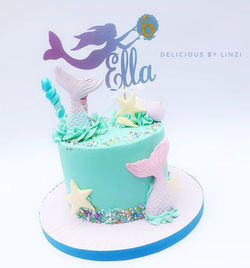 Gorgeous Mermaid themed buttercream and