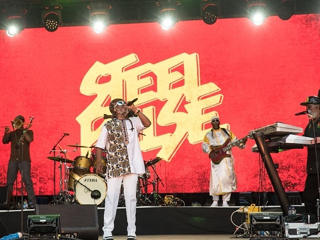  Reggae band Steel Pulse performing live on stage for St. Thomas Carnival 2026.