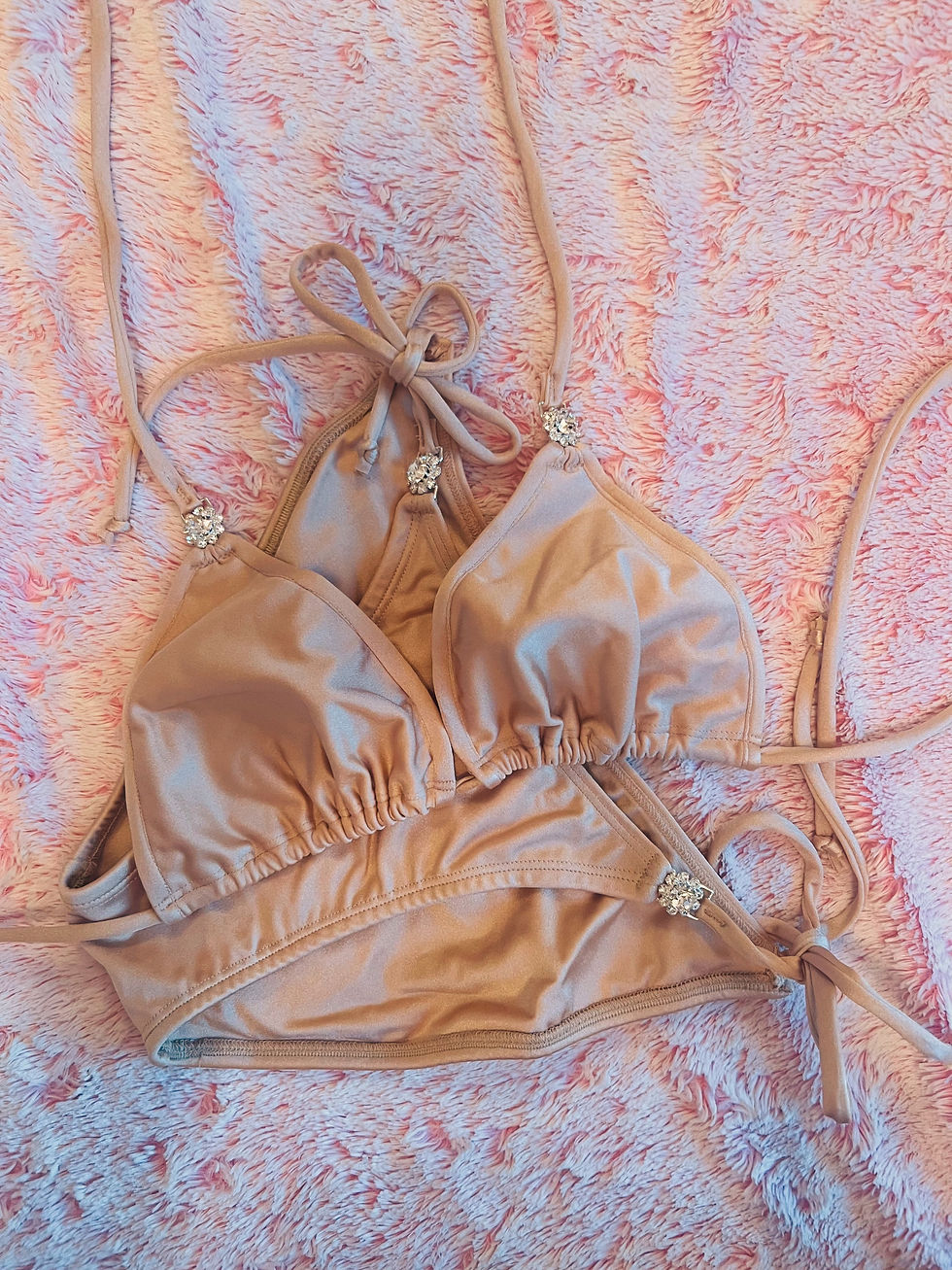 Thumbnail: Coquette Triangle Halter + Side Tie Scoop