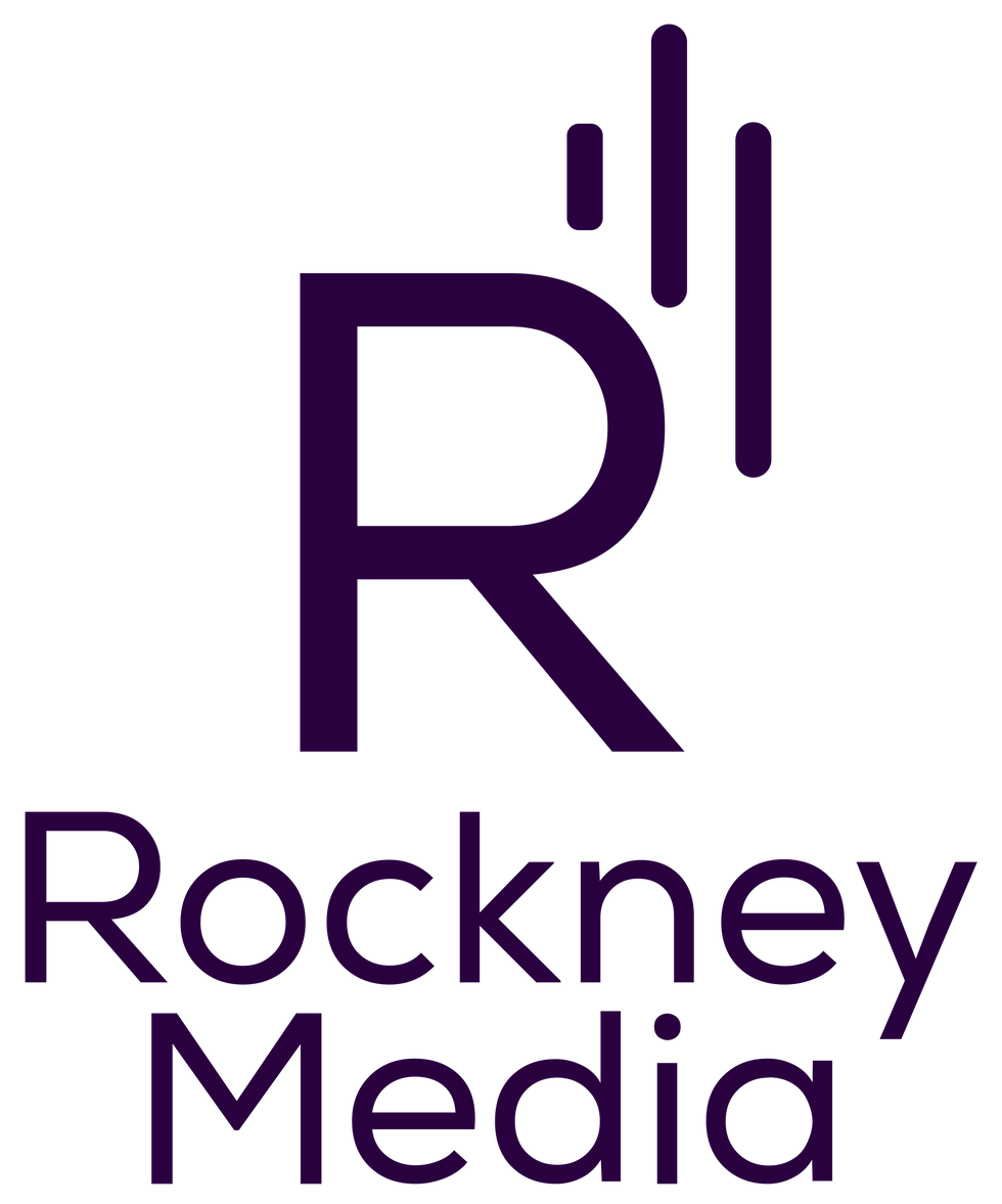Rockney Media Logo Purple