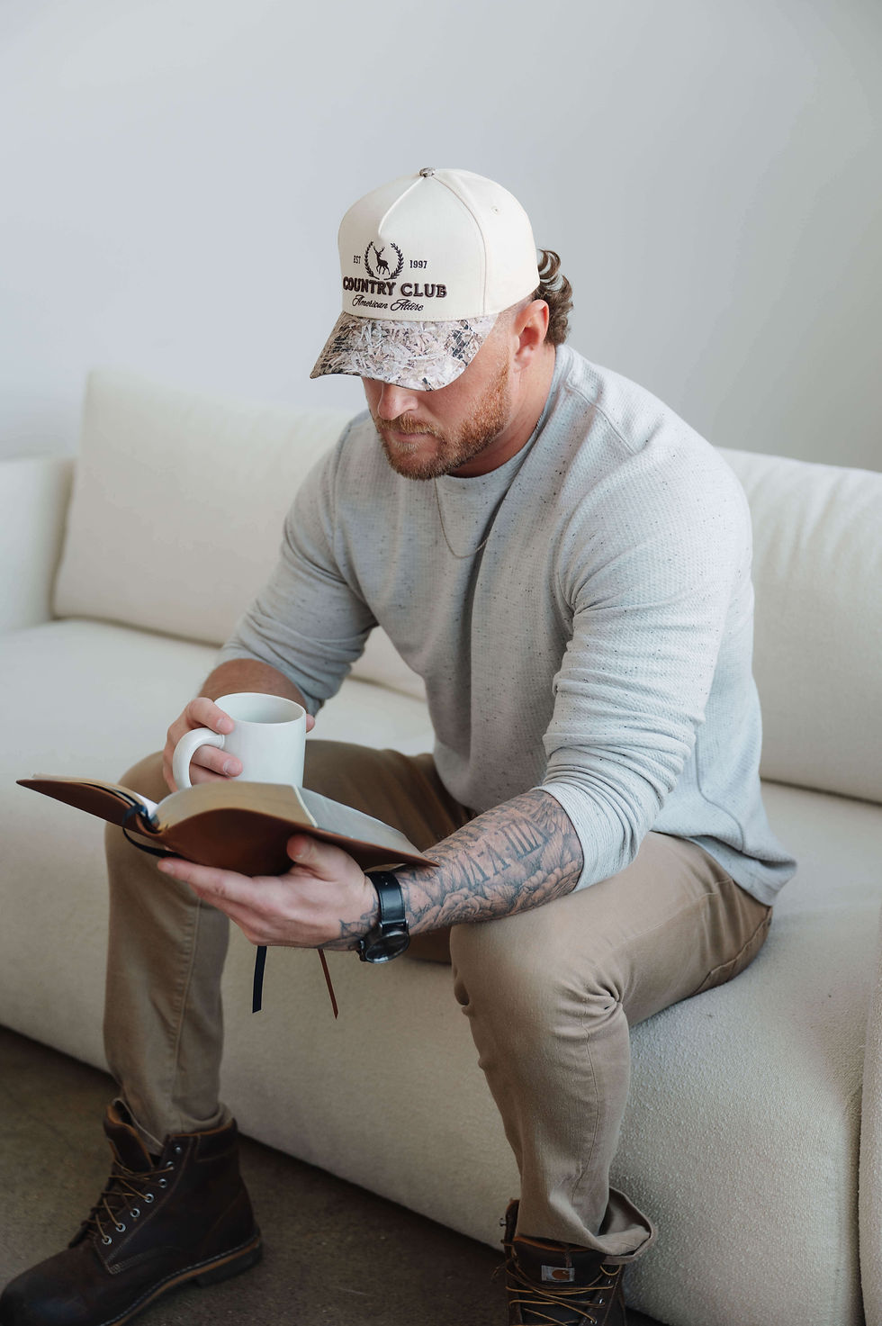man reading bible