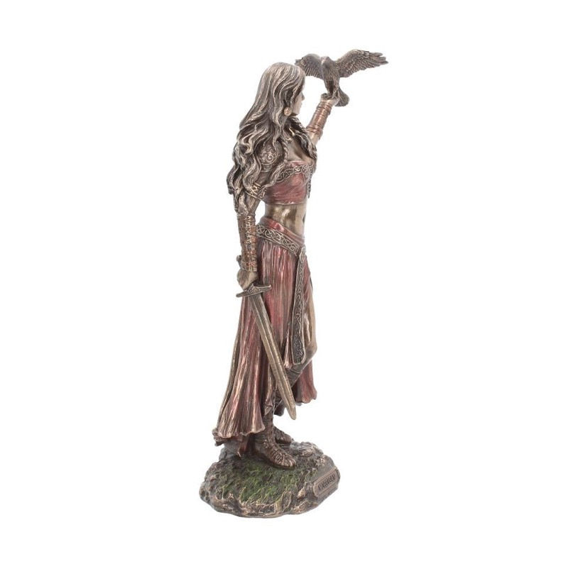 Thumbnail: Morrigan and Crow Figurine Bronze Ornament