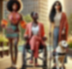 An image of three diverse women standing together confidently and resiliently