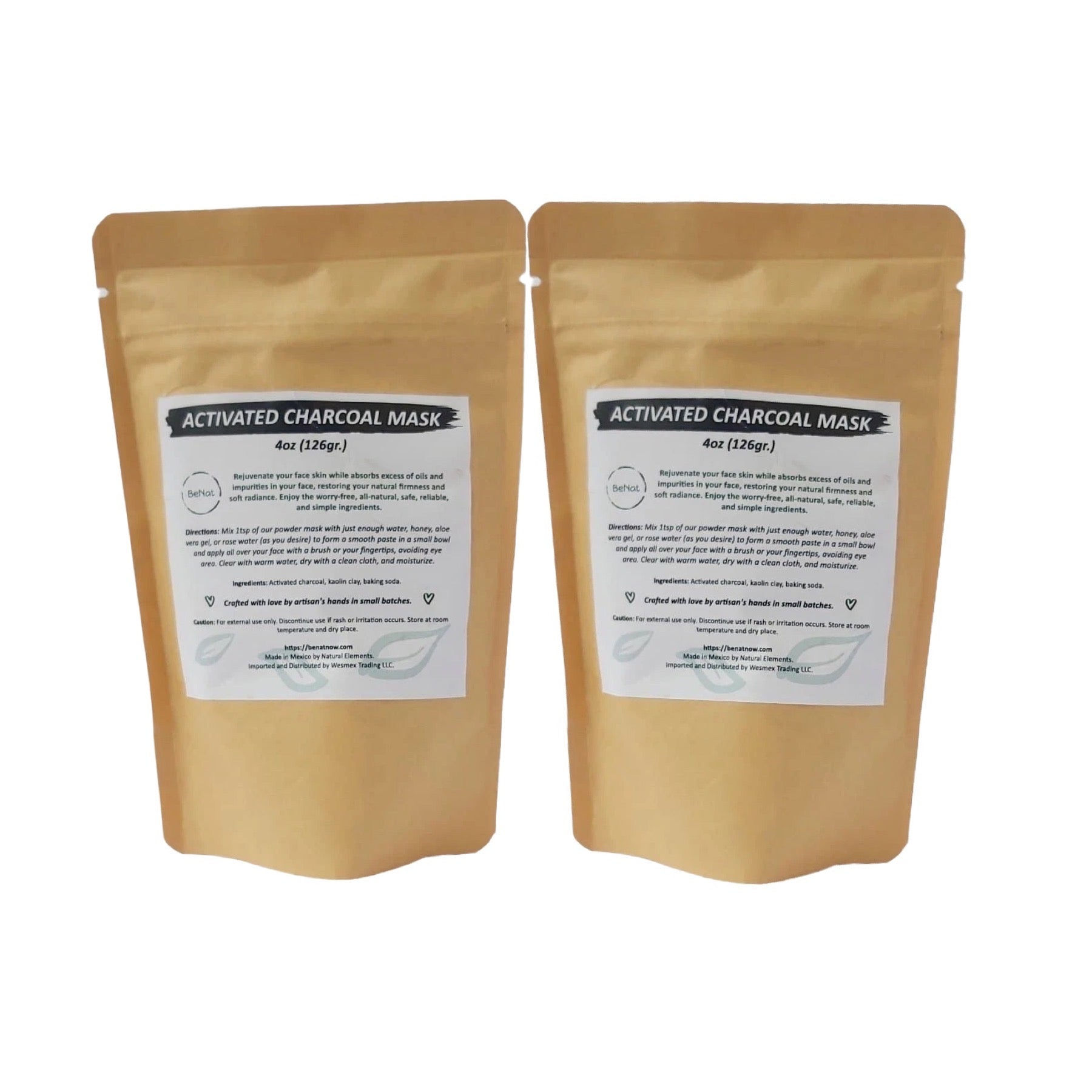 2-pack Activated Charcoal Facial Mask