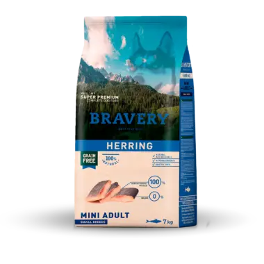Bravery Grain Free Adulto Mini 7Kg Arenque