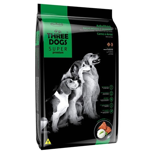 Three Dogs super premium perro adulto med y grande 15+2 + regalo