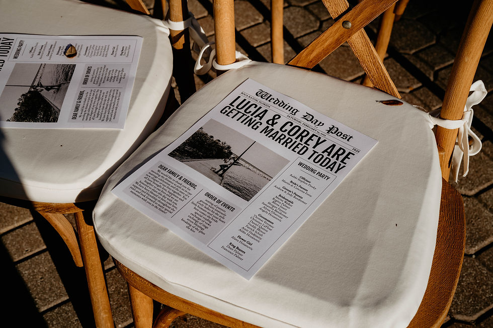 wedding timeline newspaper