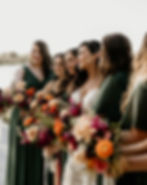 bridal party with bouquets