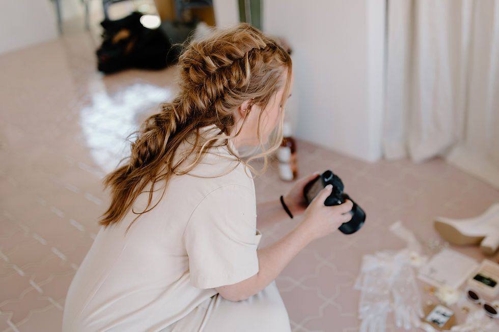 Photographer taking pictures of the details
