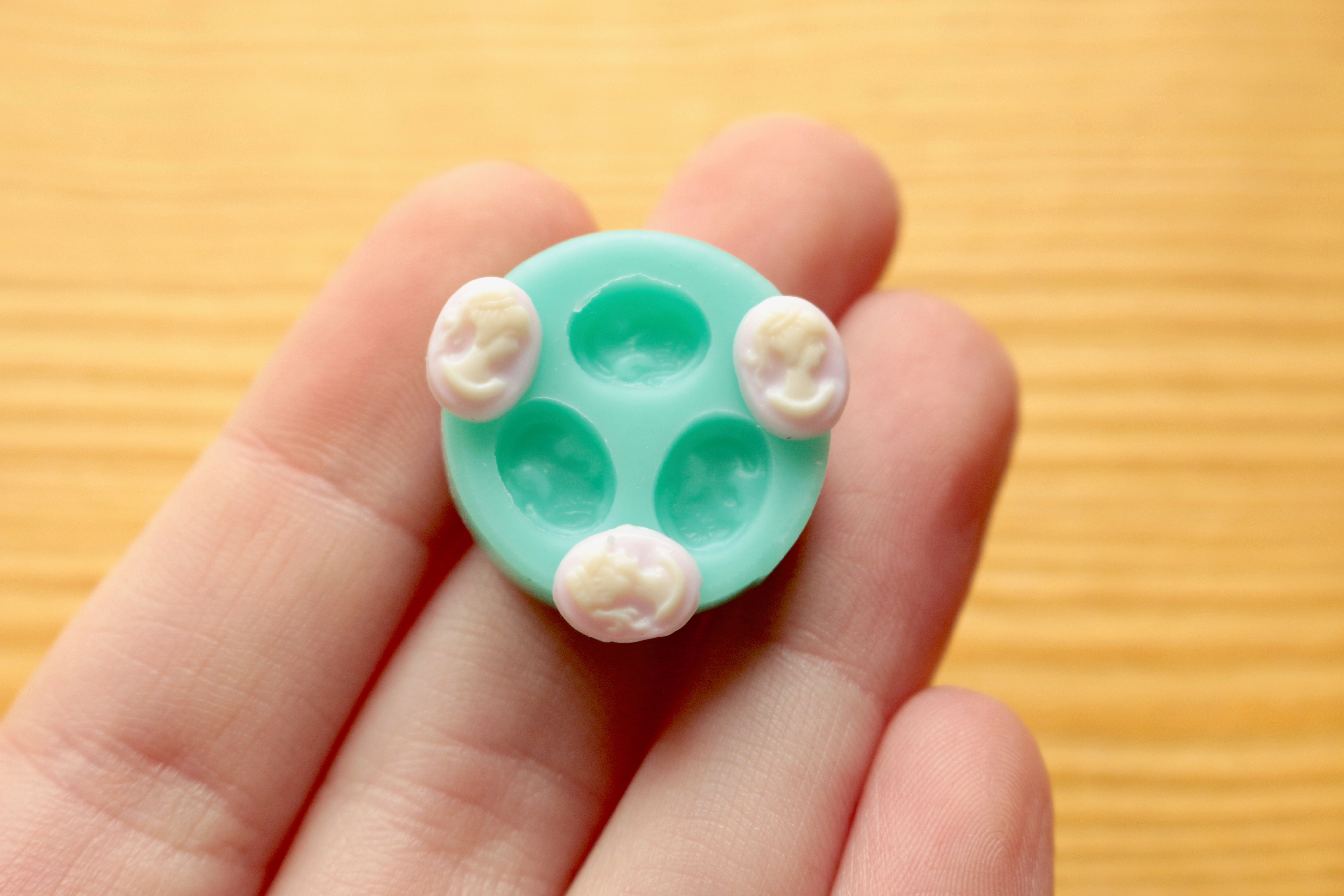 TINY Cameo Woman Silicone Mold (Green)