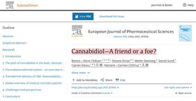 Cannabidiol—A friend or a foe?