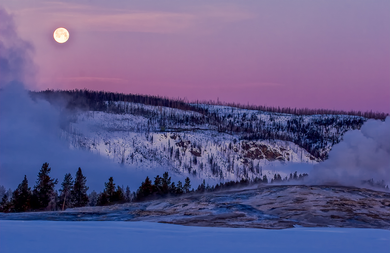 Old Faithful Moonrise