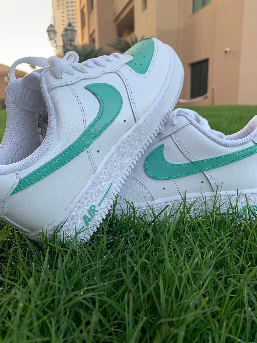 Thumbnail: Customizable Dark Mint Green Custom Shoes