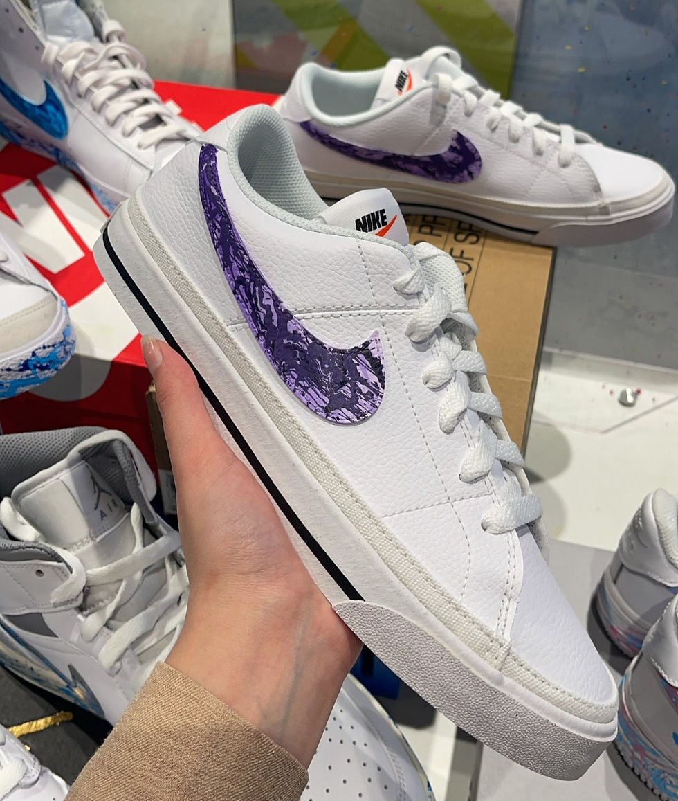 Purple Splatter Custom Shoes