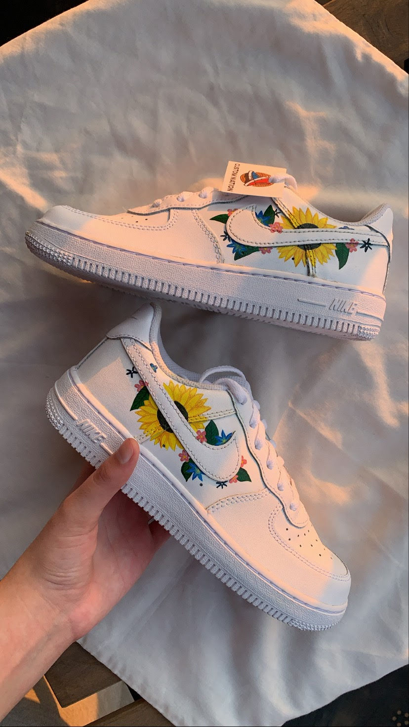 Sunflower Themed Custom Shoes