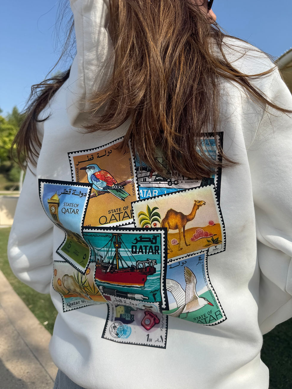 Thumbnail: Adult QND Vinatge Stamps Hoodie