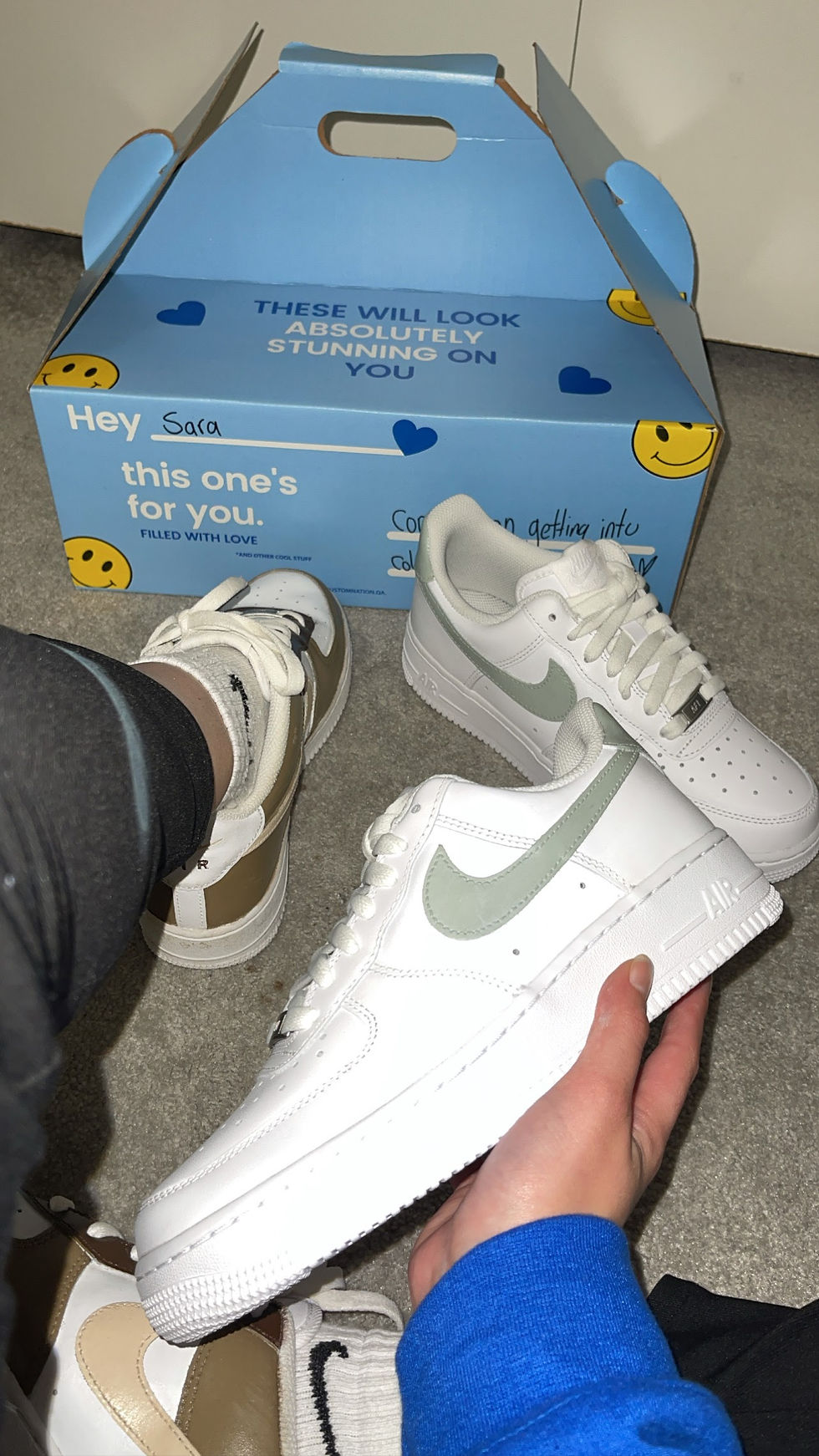 Customizable Sage Green Custom Shoes