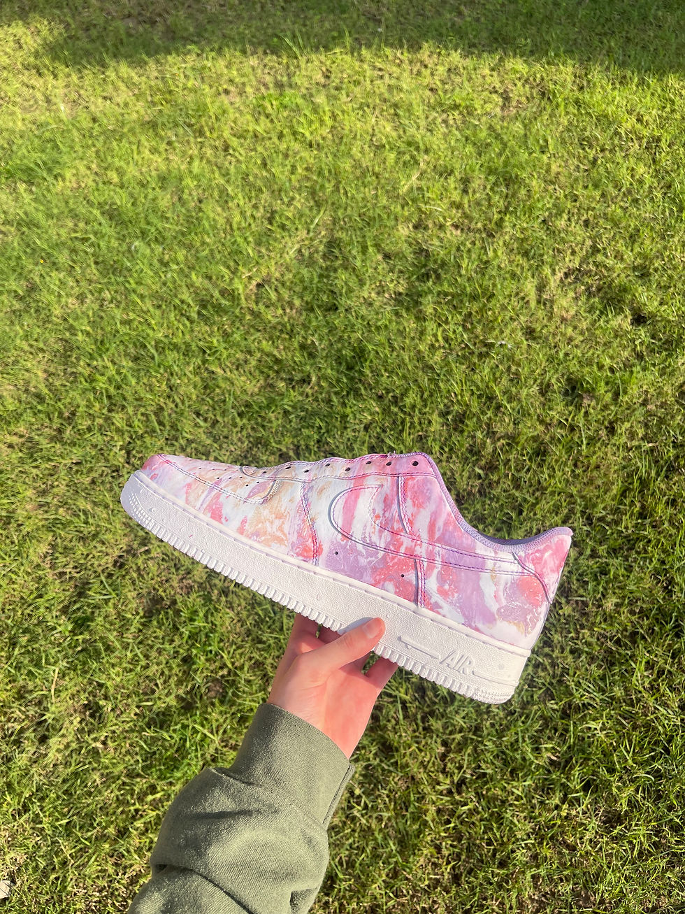 Thumbnail: Marble Effect Dyed Custom Shoes