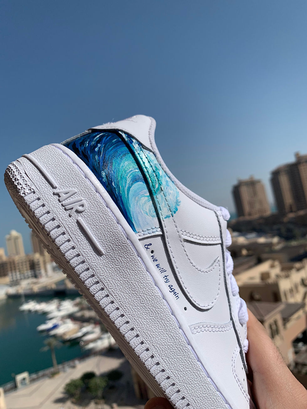 Thumbnail: Tropical Beach Wave Custom Shoes