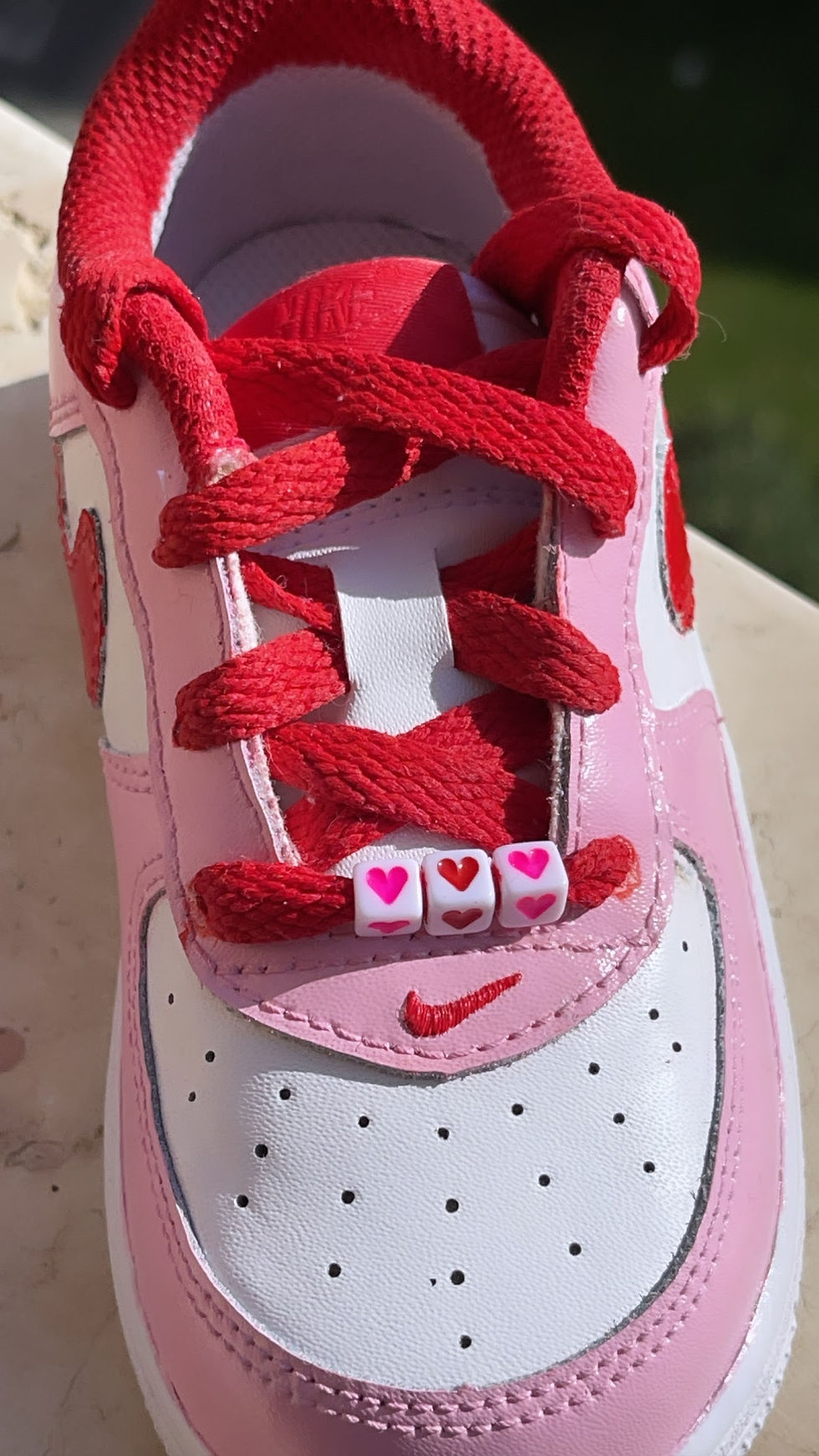 Pink and Red Custom Shoes
