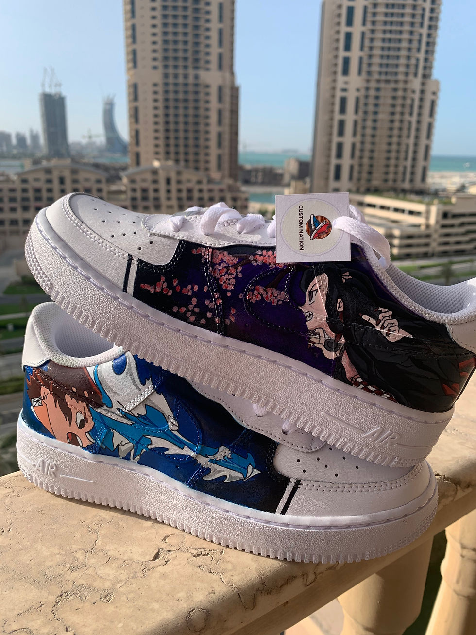 Thumbnail: Demon Slayer Tanjiro & Nezuko Themed Custom Shoes