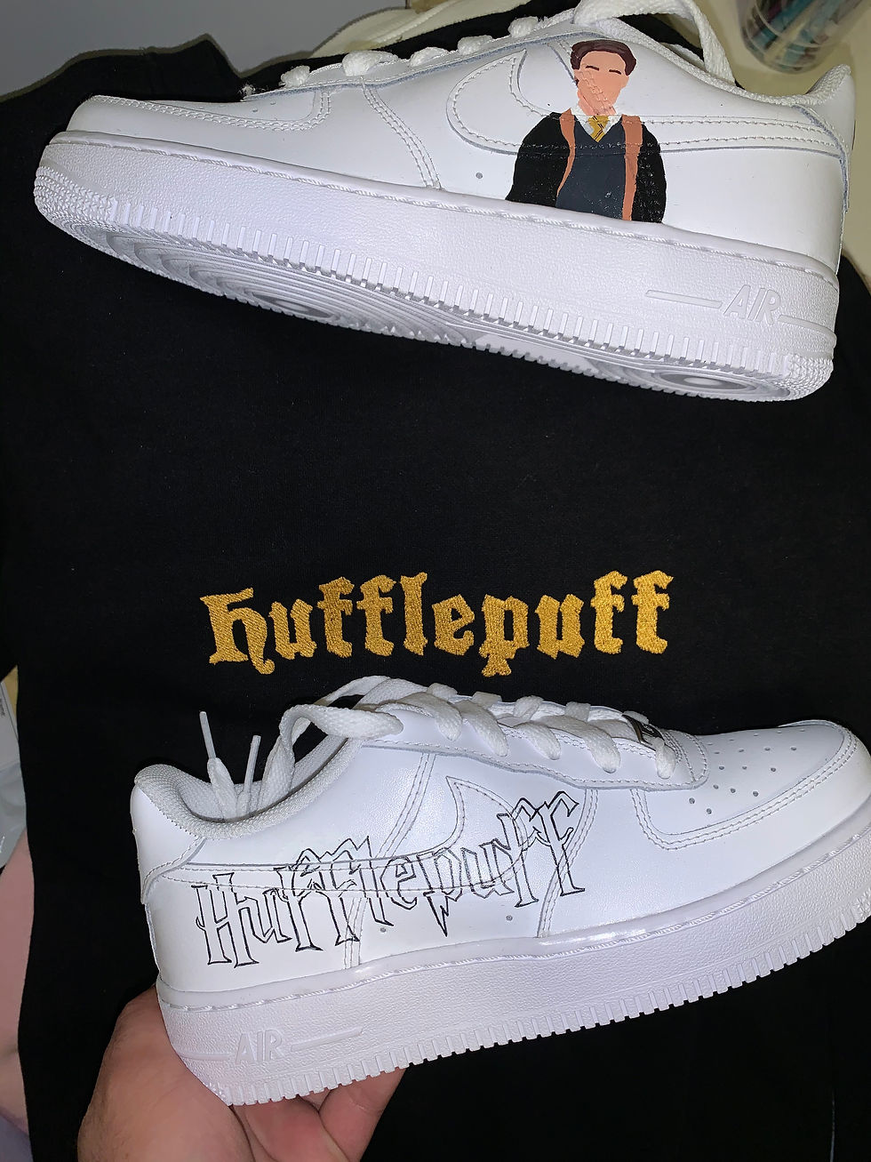 Thumbnail: Hufflepuff Harry Potter Themed Custom Shoes