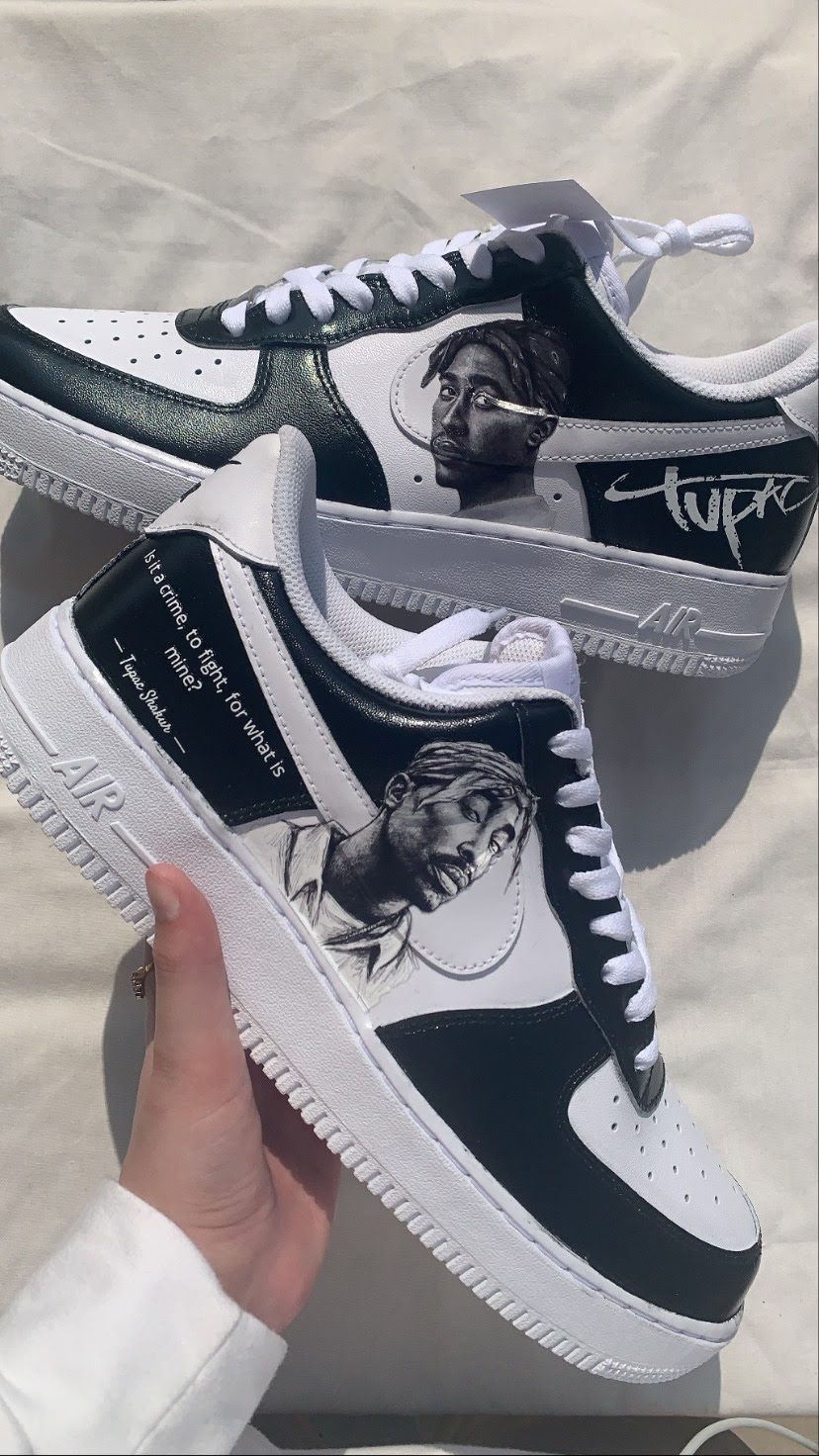 Tupac Custom Shoes