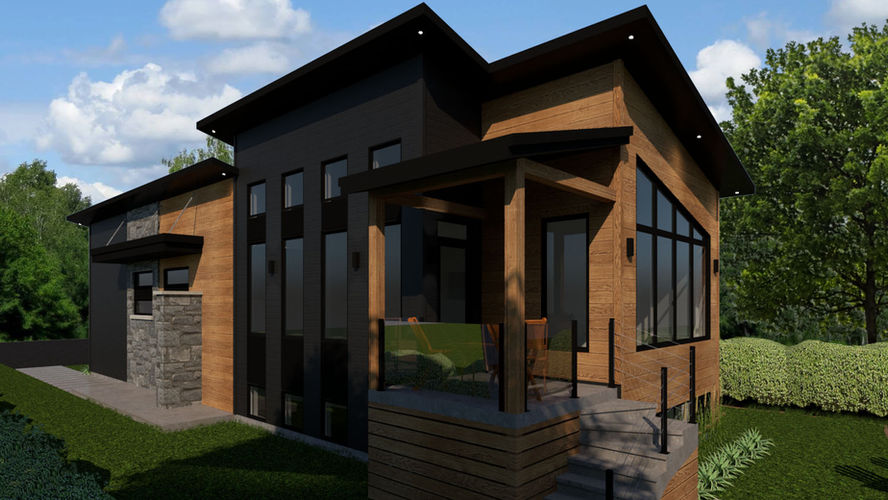 construction neuve résidence plan de maison moderne contemporain design extérieur architecture