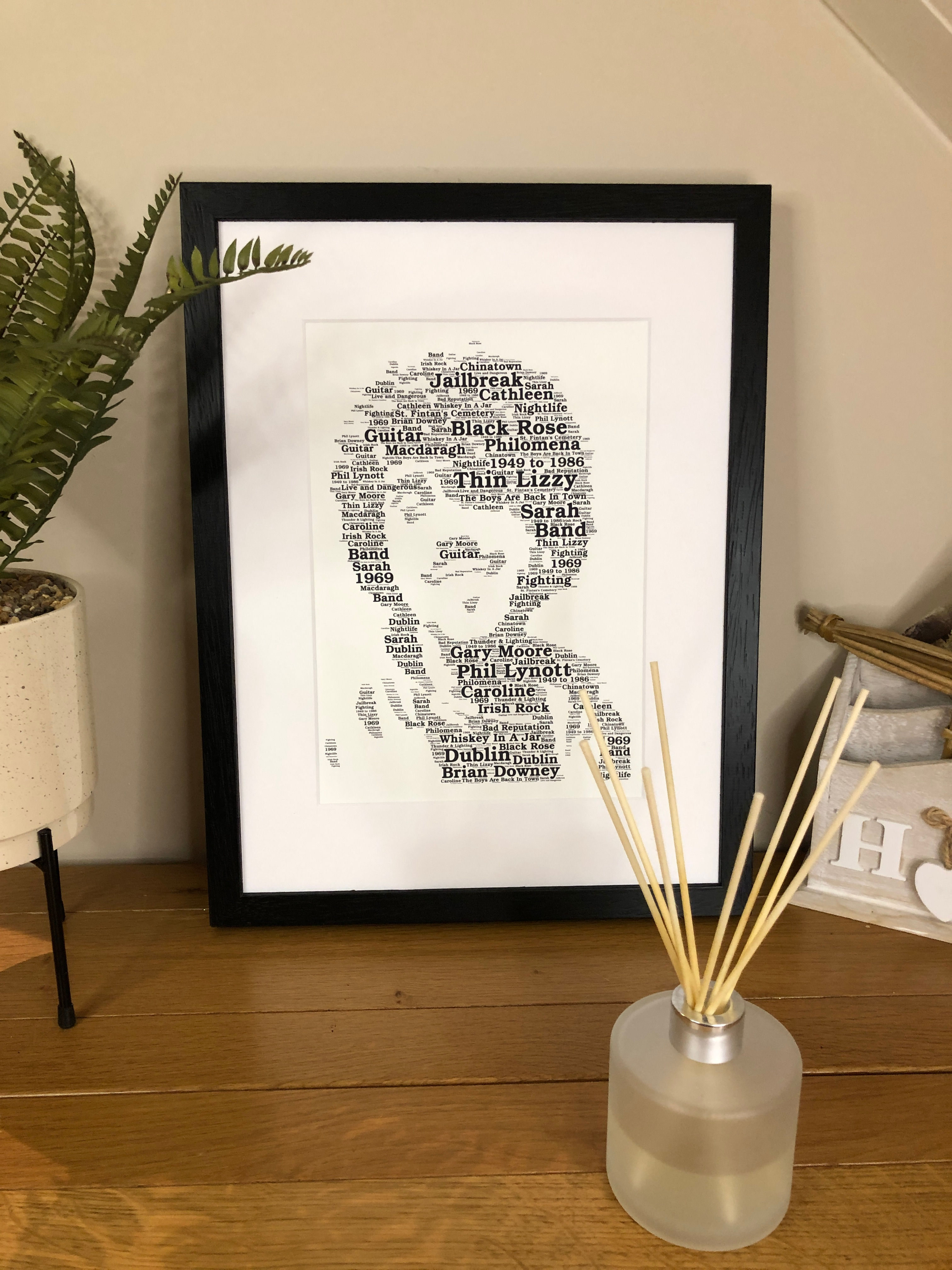 Phil Lynott Thin Lizzy Irish Themed Poster Wall Art Irish Print by Ireland With Love