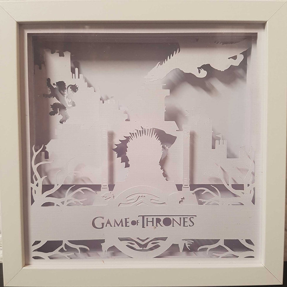 Thumbnail: €5.50 - Game of Thrones - 3D Paper Cut Template Light Box SVG
