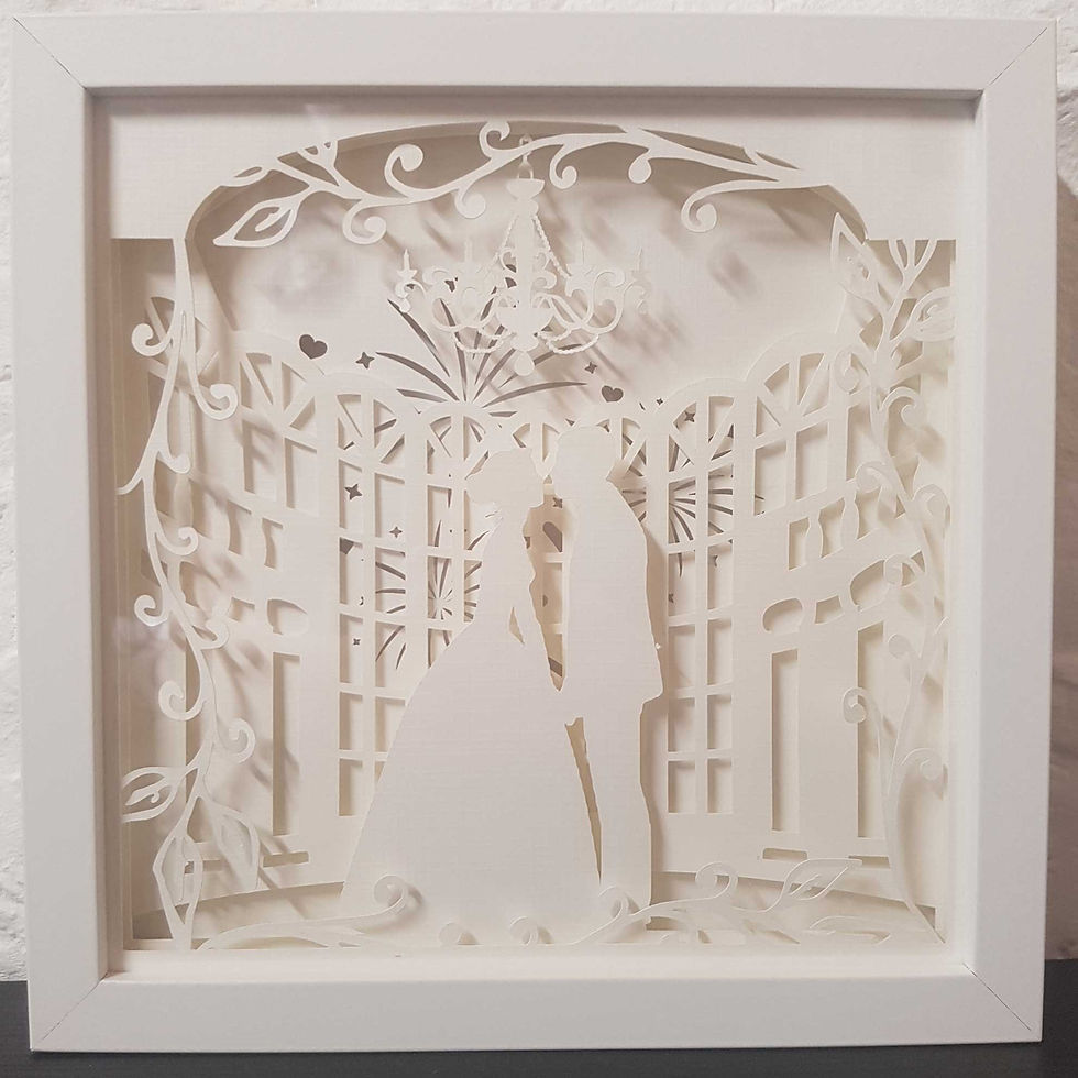Thumbnail: Wedding Couple - 3D Paper Cut Template Light Box SVG Digital Download