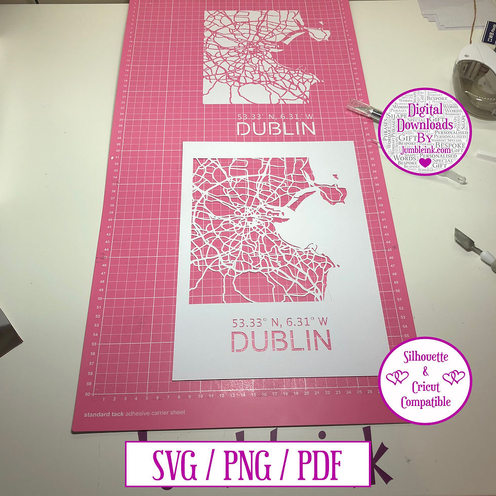 Thumbnail: City of Dublin Ireland map cutting machine files SVGs