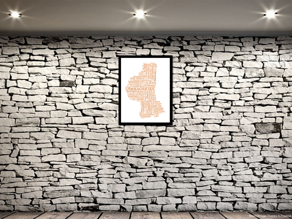 Thumbnail: Armagh GAA Clubs Irish Themed GAA Poster Print with all the clubs form county Armagh, can be personalised