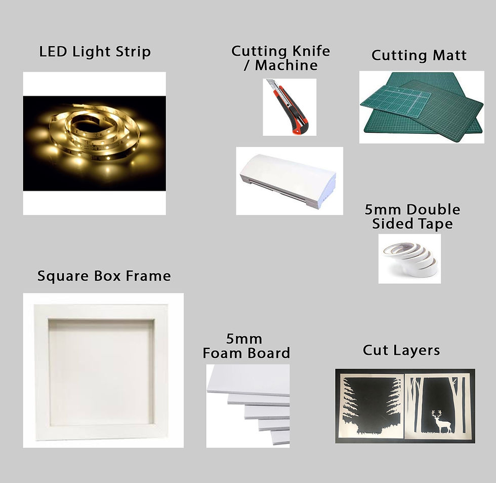 Thumbnail: €5.50 - American Football - Square 3D Paper Cut Template Light Box SVG