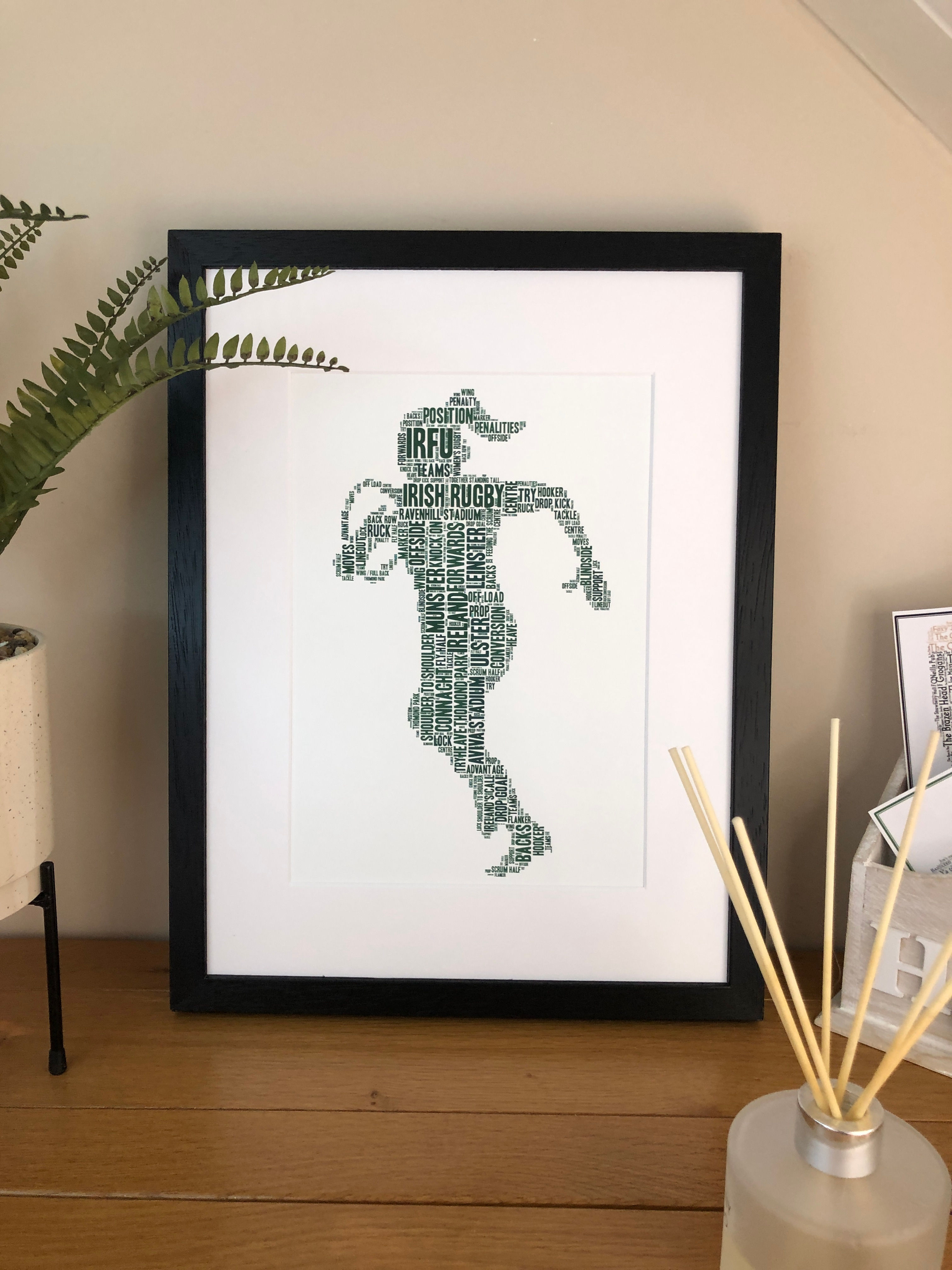 Irish Women's Rugby Irish Themed Poster Irish Wall Art Print by Ireland With Love