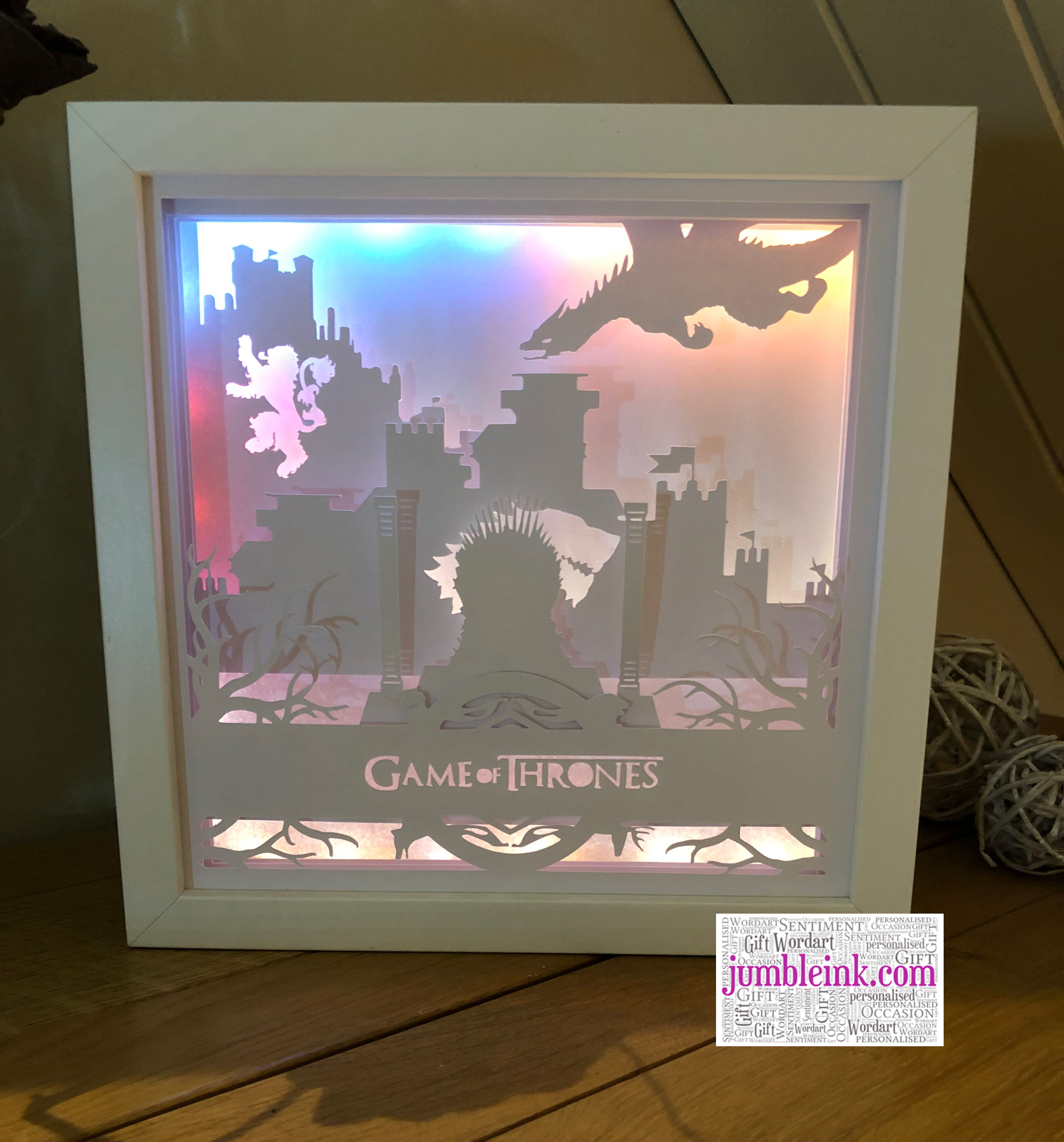 €5.50 - Game of Thrones - 3D Paper Cut Template Light Box SVG