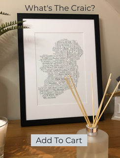 What's the Craic? Map of Ireland Irish Themed Poster Print